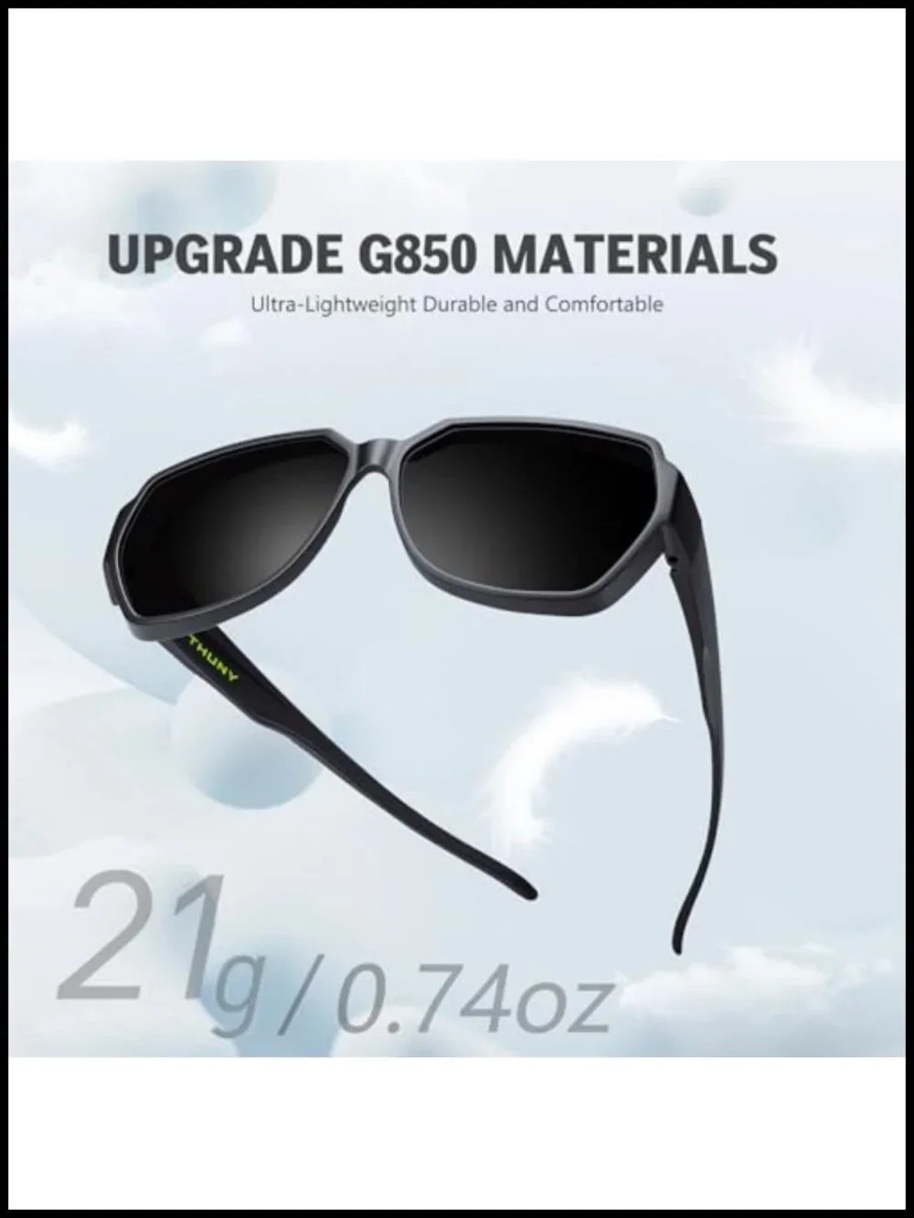 Polarized Fit Over Glasses Sunglasses UV400 Protection Ultralight G850